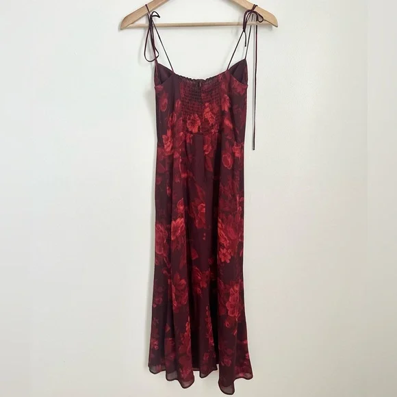 reformation juliette dress in sanguine | midi dress | size 4 - Picture 5 of 8